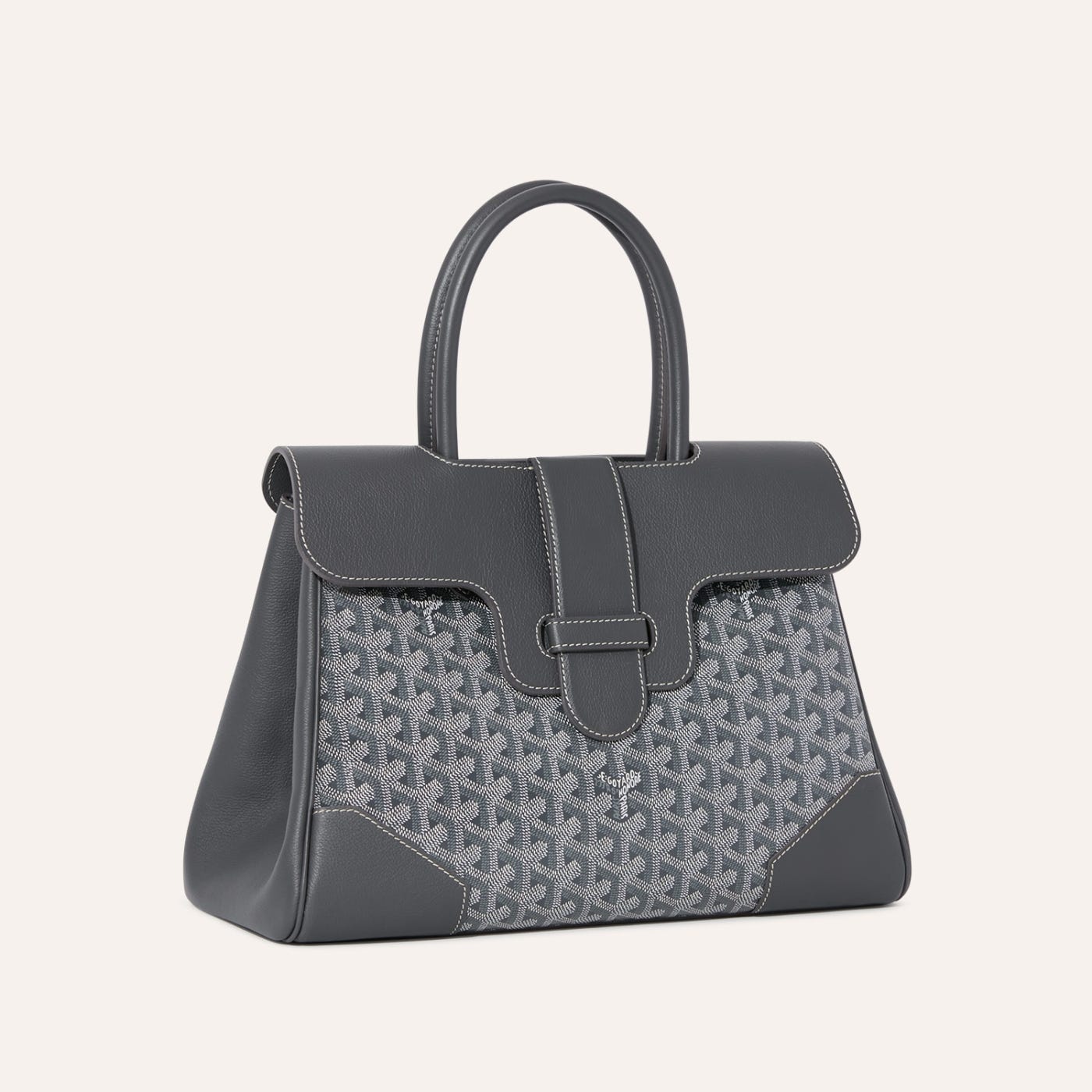 Goyard Saigon Tote Grey Goyardine Canvas Palladium Hardware - Image 2